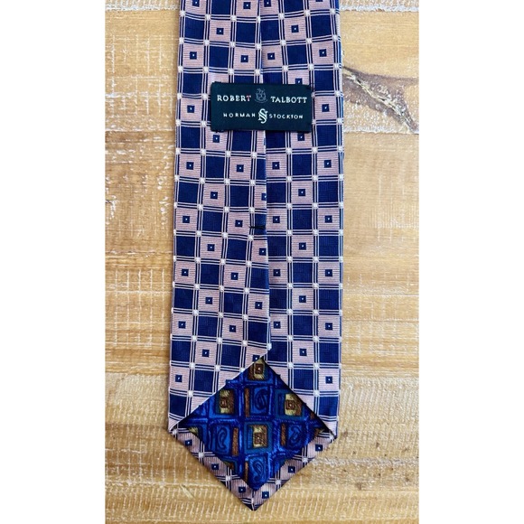 Robert Talbott Other - Robert Talbott  Neck‎ Tie Geometric Hand Sewn Silk Navy Pink